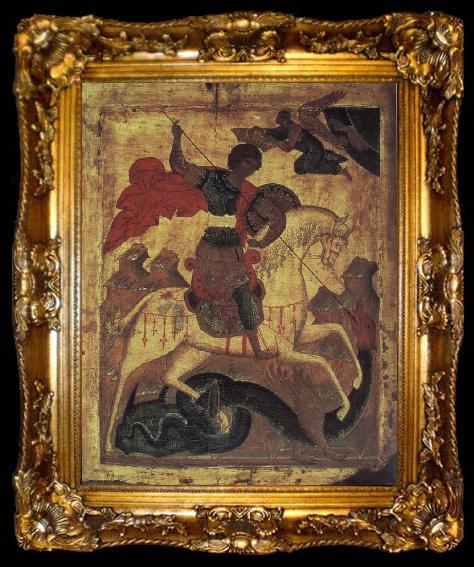 framed  unknow artist The holy Georg and the dragon, ta009-2